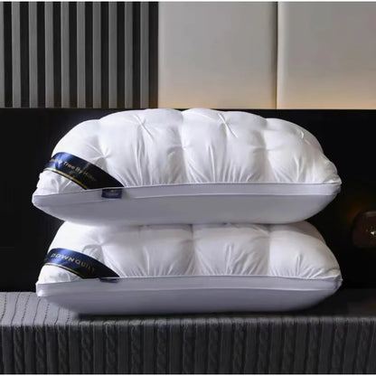Pure Cotton 3D Bread Goose Down Feather Pillow Natural 95 White Goose Feather Guard Sleeping Neck Pillow Adult Home Hotel Use