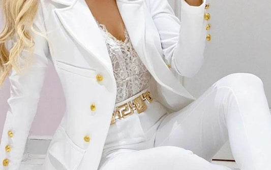 Women's Autumn Clothes Two Piece Set Female Coats and Pants Fashion Versatile Casual Long Sleeve Jacket and Trousers Suit 2023