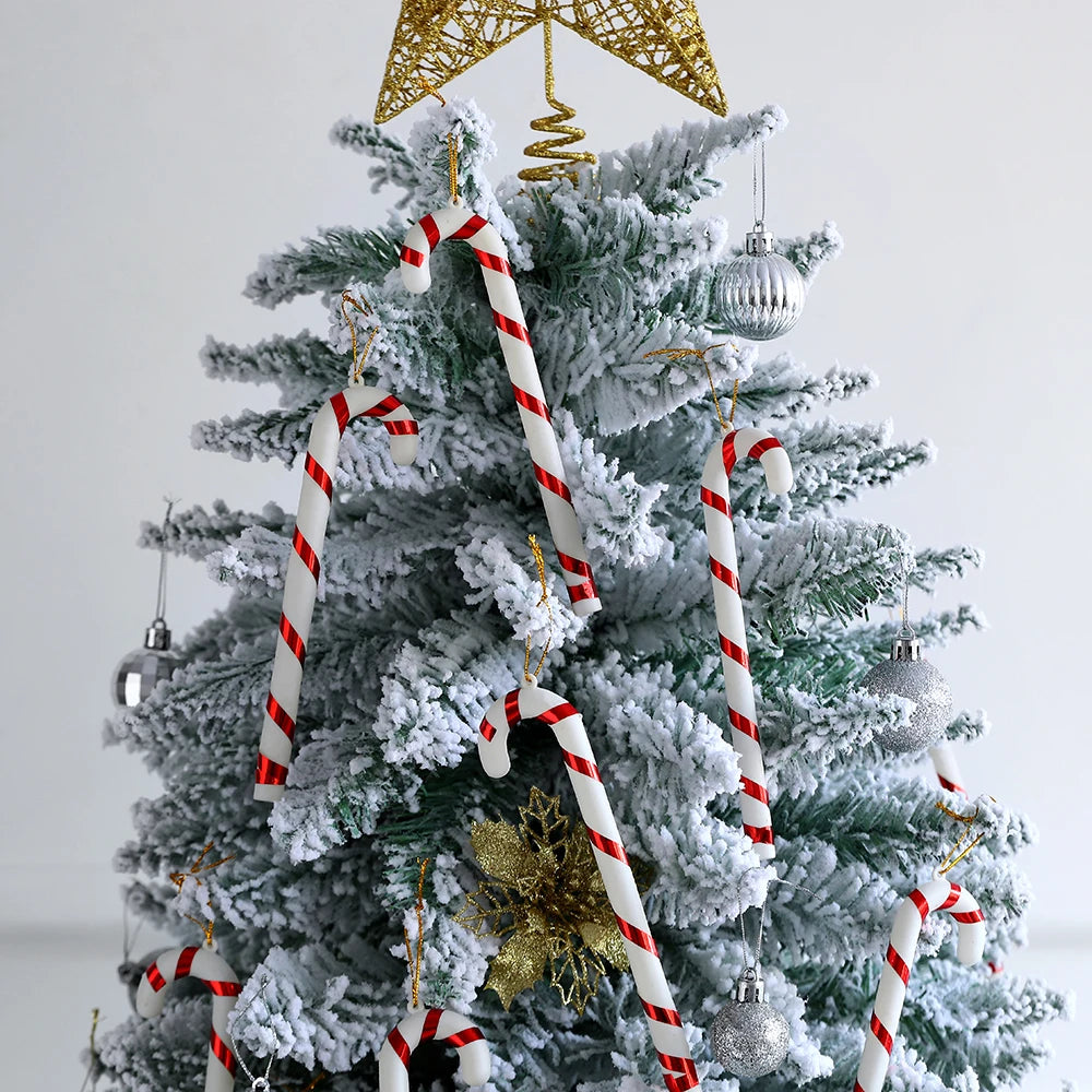 Christmas Decoration Red Christmas Candy Canes Christmas Tree Hanging Pendants Xmas New Year Home Decorations Kids Toys Navidad