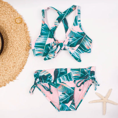 7-14Year Butterfly Print Child Bikini Set 2025 Girls Swimsuit Swimwear For Kids Summer Brazilian Teen Baby Swimming Suit Biquini