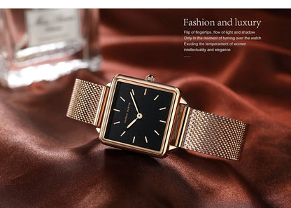 Simple Design Stainless Steel Strap Quartz Machine Core 3ATM Waterproof Wrist Watch Multifunctional Dropshipping Women's Watches