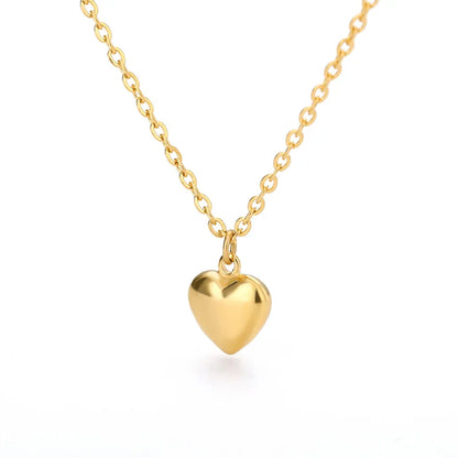 Heart Necklace Love Collar Shinny Zircon Necklaces For Women Stainless Steel Chain Fashion Mom Jewelry Valentines Day Statement
