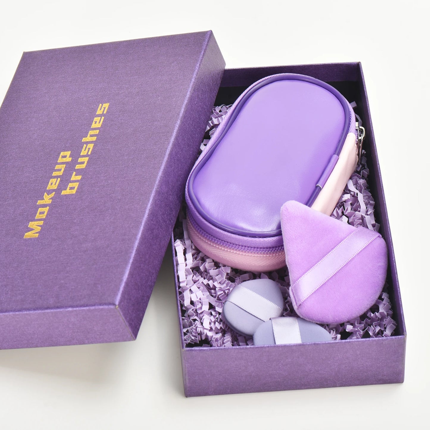 10 color Mini makeup brush Travel portable Makeup Tool Makeup Puff - Palm Brush Professional Makeup tool set Christmas gift