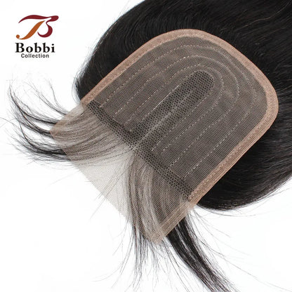 Straight 4x4 T Lace Closure Natural Black Brown Honey Blonde Indian Remy Human Hair Middle Part 10-20 inch Bobbi Collection