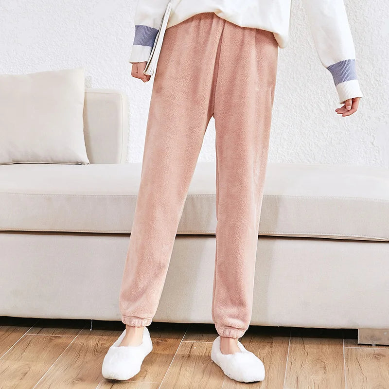 HELIAR Women Winter Velvet Sets Pullover And Elastic Waist Pants Sets Casual Warm Cashmere Sets Women 2025 Autumn and Winter