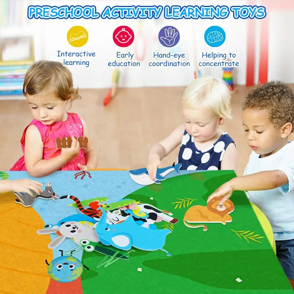 My First Daily Calendar Montessori Felt Story Board Set Loop Time Learning Center, A Weekly Chart For Children's Learning