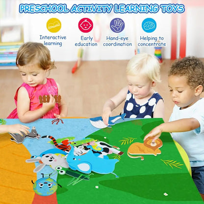 My First Daily Calendar Montessori Felt Story Board Set Loop Time Learning Center, A Weekly Chart For Children's Learning