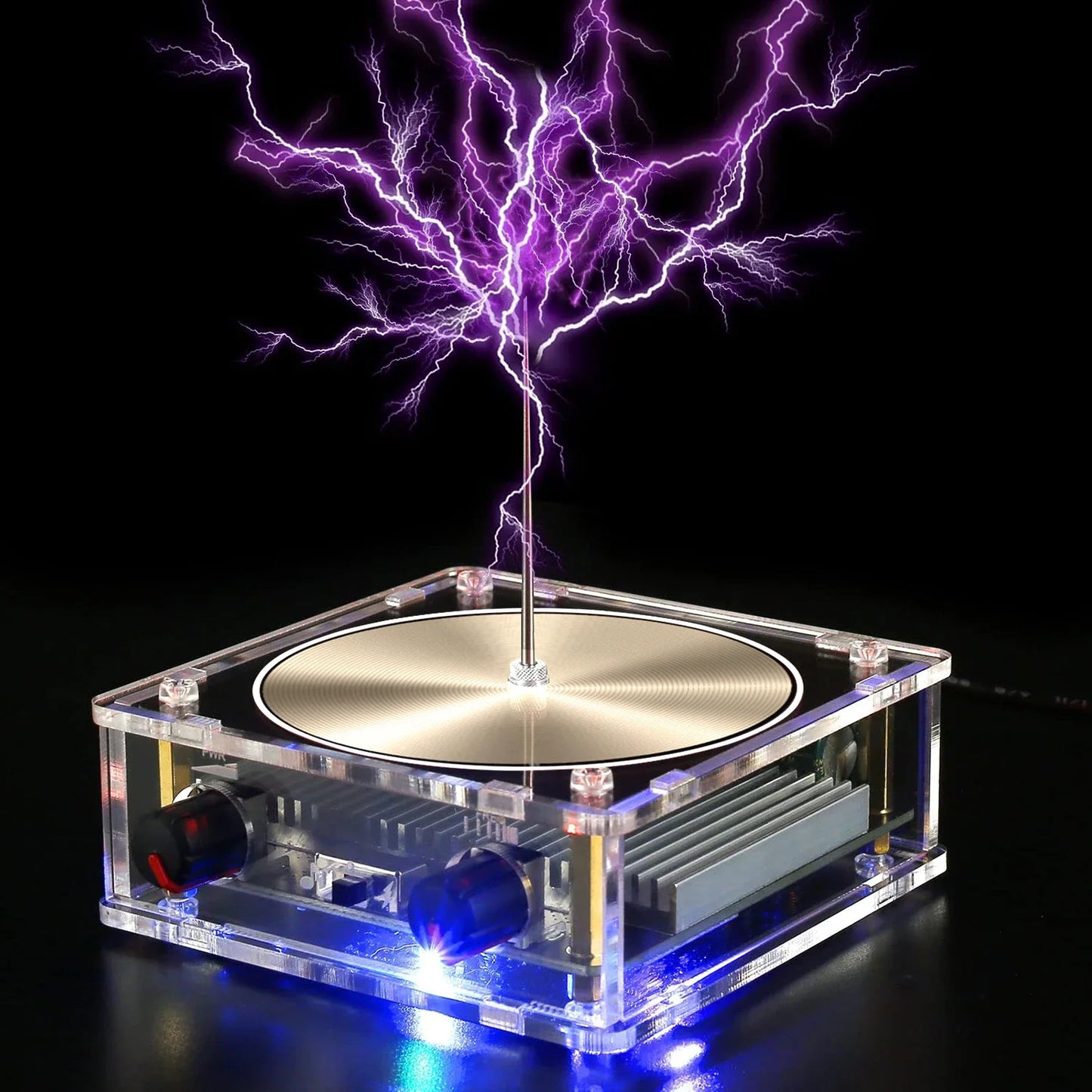 Mini Tesla Coil Speaker Bluetooth-compatible Music High Power Voltage Pulse Electric Arc Generator Artificial Lightning Speaker