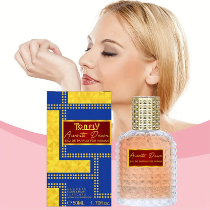 New Women's High-end Perfume Floral Fragrance 50ml Rivet Perfume Fresh Charm Lemon Orange Rose Eau De Toilette Pheromone