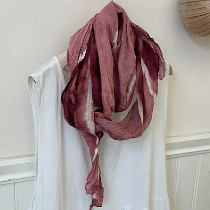 VREOVOR Tie-dye Scarf New Literary Style Thin Spring and Summer Shawl Clothing Outer Shawl Retro Fashion Trend