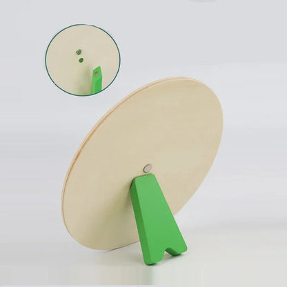 Wooden Clock Model Teaching Aid Montessori Learning Clocks with Cards Kindergartner Toy for Game Interaction Playroom Wall