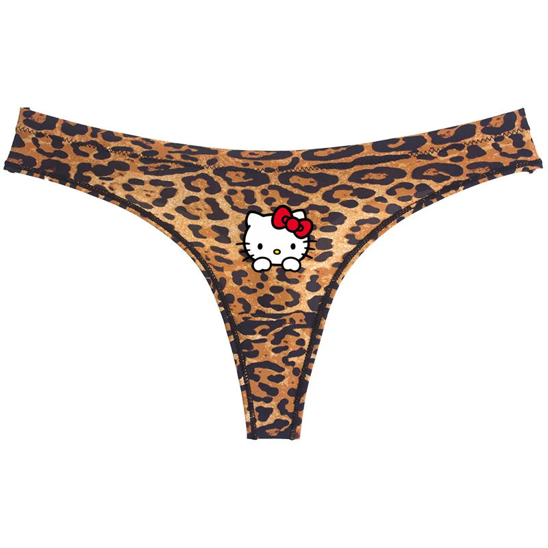 EtherealBe Hello Kitty Leopard Thong Underwear Set