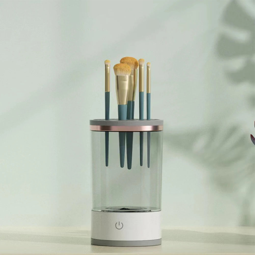 Electric Makeup Brush Self-Cleaning Makeup Brushes Drying Rack Brush Holder Stand Tool Make Up Brush Cleaner Machine