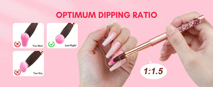 Saviland 7pcs Acrylic Nail Brush Set Size4/6/8/10/12/14/16 Acrylic Brushes for Acrylic Application Acrylic Powder Nail Art