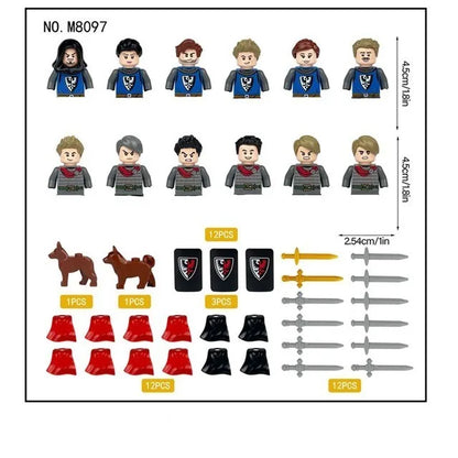 Military Building Blocks Medieval Solider Figures Gifts Toys Weapons Shield Holy Roman Saint Lazarus Jerusalem Knight Legion MOC
