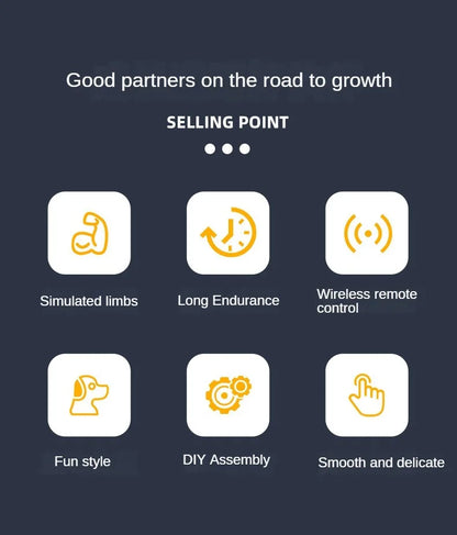 DIY Assembly Dog Rc Robot Remote Control Mechanical Toy Science Teaching Assembling Model Electric Set Toys for Boys Kids Gifts