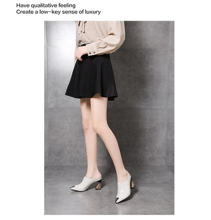 Sandalias Summer 2022 New Women Slipper High Heel Sandal Shoes Ladies High Quality PU Leather Slides Pumps Women