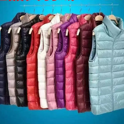 Ultralight Down Vest Women 2025 New Sleeveless Jacket Female White Duck Down Waistcoat Female Warm Puffer Jacket Outwear