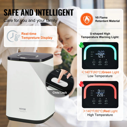 VEVOR Towel Warmer 20L/25L/35L Towel Warmer Bucket with Safety Shut Off Child Lock LED Screen for Bathroom Spa Bathrobe Blanket