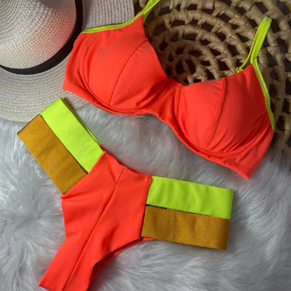 Sexy High Waist Bikini Swimsuit Brazilan Bikini Set Swimwear for Women High Leg Push Up Two Piece Bathing Suits Summer Female