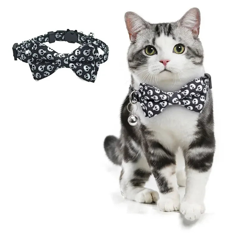 Pet Breakaway Cat Collar Halloween Adjustable Tie Bow Cute Puppy Kitten Collars Rabbit Accessories Pet Pet Products
