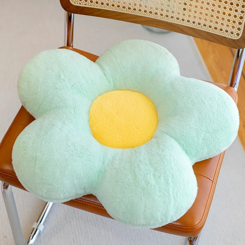 Cushion Flower Circular Shape Cloth With Soft Nap Office Classroom Chair Cushion Couch Pillow Bedroom Floor Winter Thick