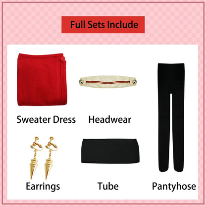 Anime FAMILY Cosplay Yor Forger Yor Briar Cosplay Costume Women Sexy Red Sweater Mini Dress Thorn Princess Costumes