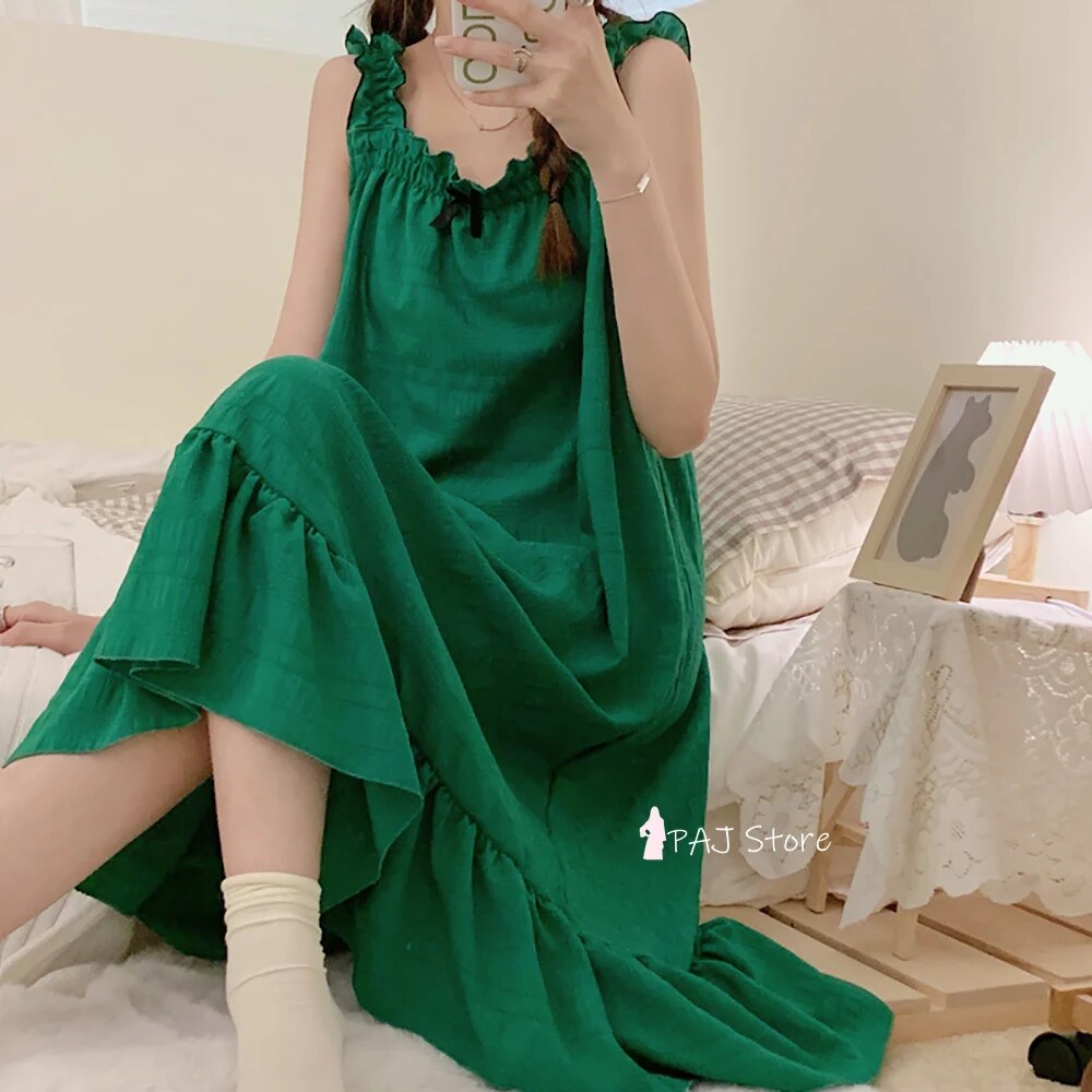 Night Gown for Women Nighty for Ladies Sexy Women Pajamas Large Sizes Dress for Fat Kawail Girl Woven Slip Dress for Summer 6XL