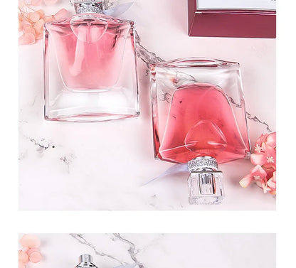 High-Quality Ribbon Women's Perfume Floral Scent Intense Fragrance 50ml Premium Brand Perfume 75ml, Red Elegant Packaging femme