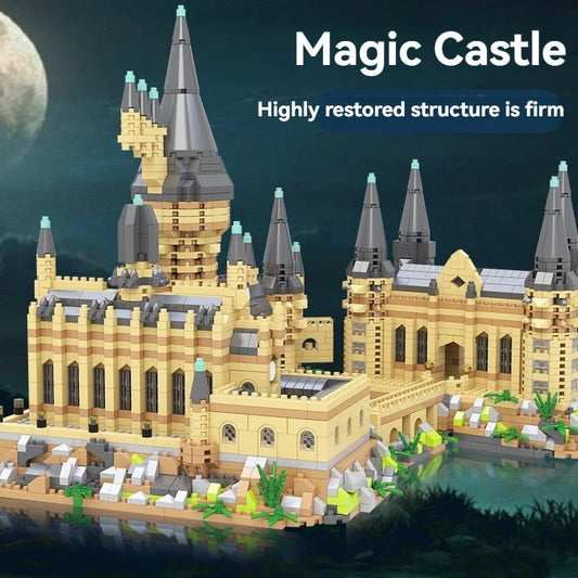 Magic Castle Medieval Architecture Building Set Creative Technical Assembly Bricks MOC Kit Gift Adults Kids Holiday