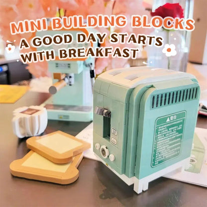 Classic Creative Coffee Machine Mini Diamond Model Building Blocks  City Friend Bricks Toys for Kids Adult Gifts