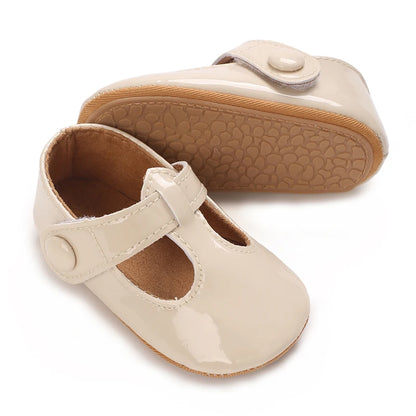 Mary Jane Flats Bow Crib Shoes Anti Slip Soft Rubber Sole Suitable For Children Infant Baby