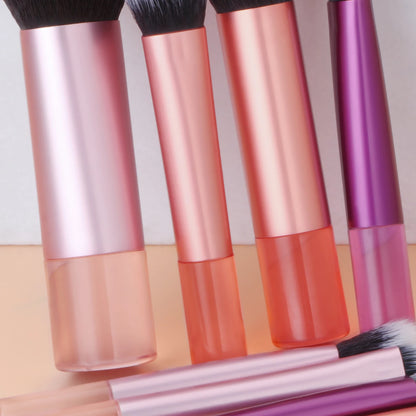 10 color Mini makeup brush Travel portable Makeup Tool Makeup Puff - Palm Brush Professional Makeup tool set Christmas gift