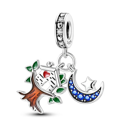 Halloween Christmas 925 Silver Charms Fit Original Bracelet For Women Jewelry Snow Christmas Tree Santa Claus