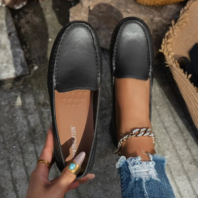 Autumn Nurse Shoes Comfortable Soft Sole Breathable Flat Shoes Non-slip Flat Heel Thick Sole Round Toe Low Heel Women's Shoes