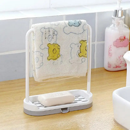 Kitchen Sink Storage Rack Dish Cloth Hanger Towel Organizer Holders Sponge Drain Shelf with Drain Tray household Gadgets