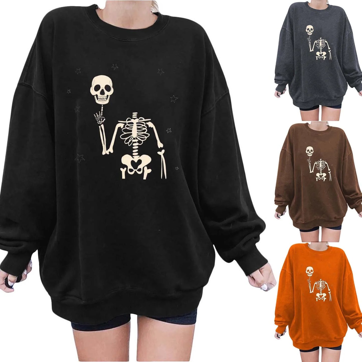 Oversized Sweatshirt For Women Fleece Long Sleeve Crewneck Casual Pullover Top Fall 2024 Trendy Clothes Light Hoodies Women