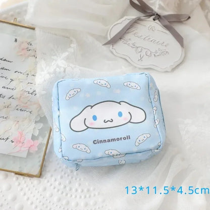 Sanrio Kuromi Storage Bag Cartoon Anime Figures Pochacco Cinnamoroll Purse Q Figural Cute Toy Bag Girls Birthday Christmas Gifts