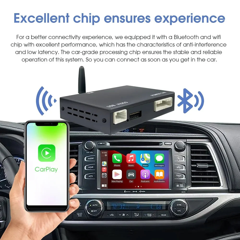 Wireless Carplay Android Auto For Toyota Touch2/Entune2.0 System for Toyota Corolla Camry Auris RAV4 Prius Highlander Car Video