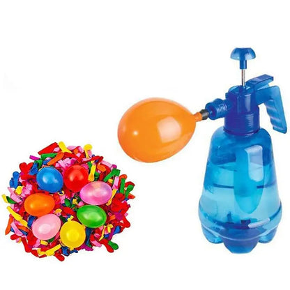 New Air Balloon Pumping Station Hand Balloon Filler Inflator With 500 Water Balloons For Kids Outdoor Water Fun Summer Toys