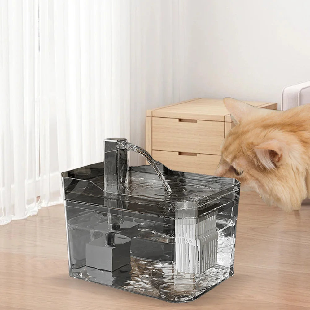 Cat Water Fountain with Quiet Pump Dog Water Dispenser USB Anti-Dry Burning Cat Drinker Cat Fountain for Cats Indoor