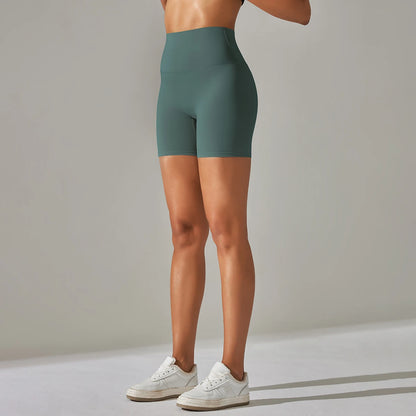 Summer Women Yoga Shorts Naked Feel Sports Shorts  Fitness Tights High Waist Gmy Running Push Up Clothes Workout Cycling Shorts
