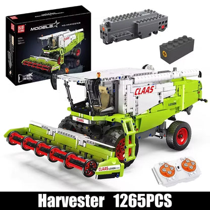 Mould King 17014 Technical Car Building Block The Remote Control Harvester Model Assembly Truck Bricks Toys Kids Christmas Gift