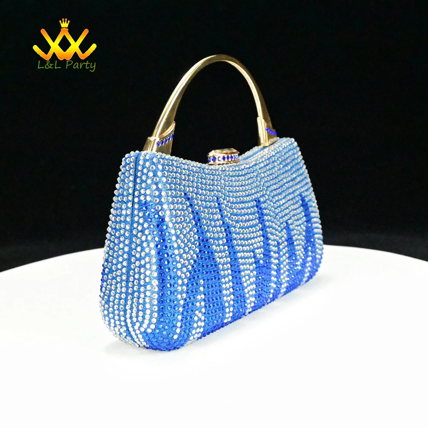 EtherealBe Gold Rhinestone Fashionable shoes and bag set