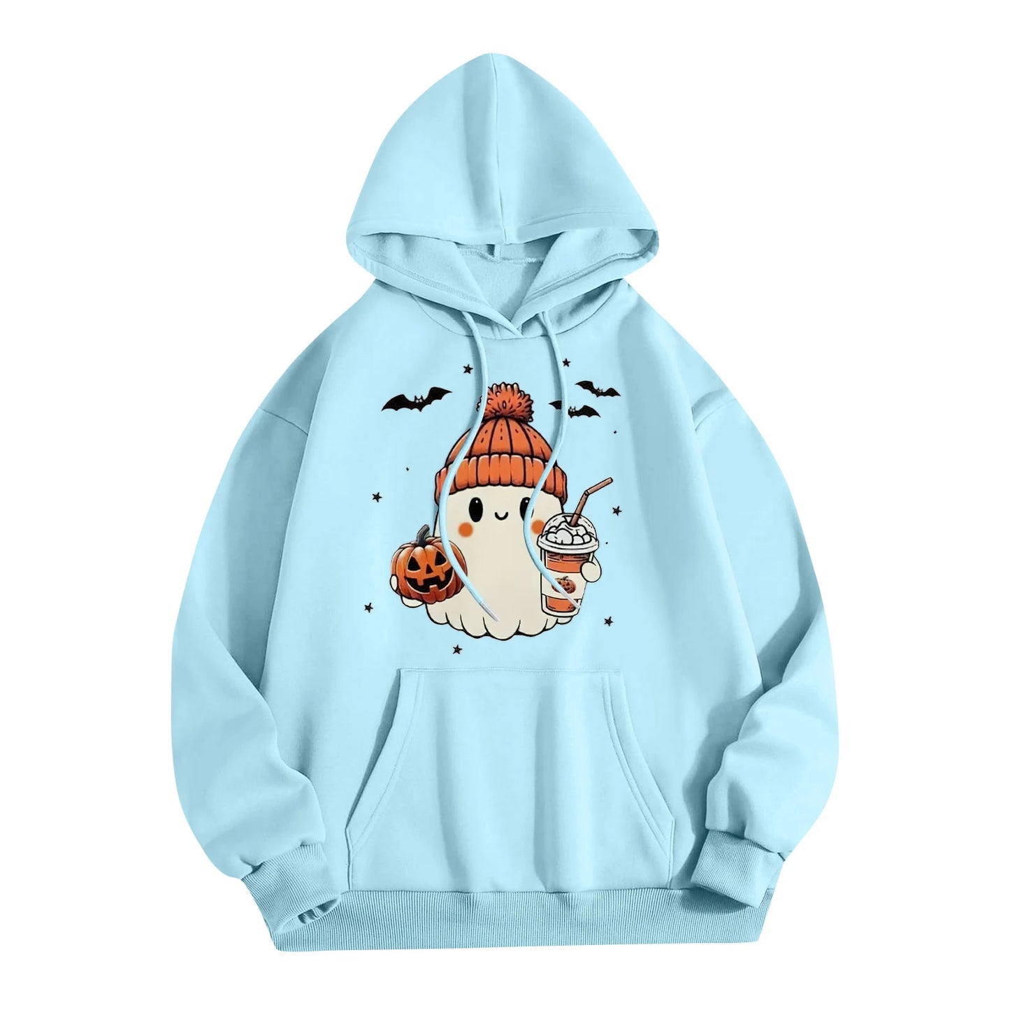 Women Halloween Printed Hoodie Casual Long Sleeve Sweatshirt Fashion Oversize Pullover Cozy Winter Streetwear Chic Loungewear