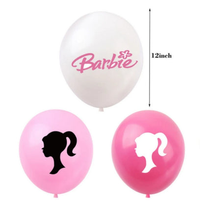 12/24pcs Barbie Latex Balloon Birthday Party Decorations Adult Wedding Decor Pink Girl Helium Globos Baby Shower Princess Ballon