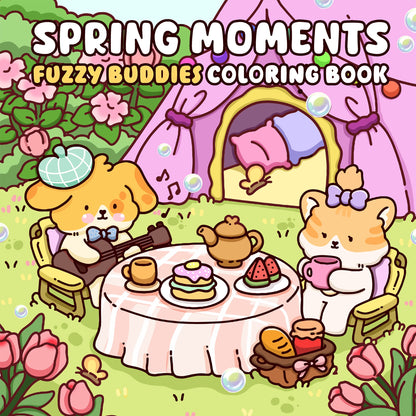 SPRING MOMENTS: Coloring Book for Adults Featuring Cute Cozy Daily Activities for Relaxation (Cozy Spaces Coloring)
