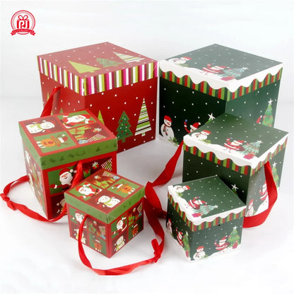 Christmas Gift Boxes Outdoor Present Decoration Under The Tree Package For Indoor Holiday Party Wedding Home Ornament Decor