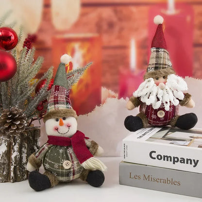 Santa Claus Doll Chirstmas Decorations Home 2024 Decor Table Elk Doll Christmas Ornaments Xmas Navidad Gifts Happy New Year 2025