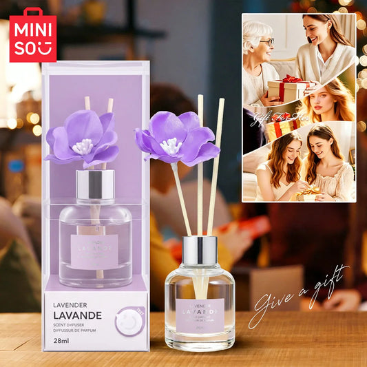 MINISO Green Plants, Fragrance Flameless Aroma Diffuse Lavender Vine Volatile Aroma, Gardenia Flower Air Freshener